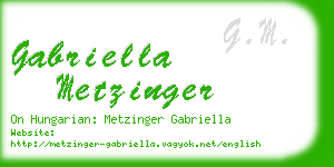 gabriella metzinger business card